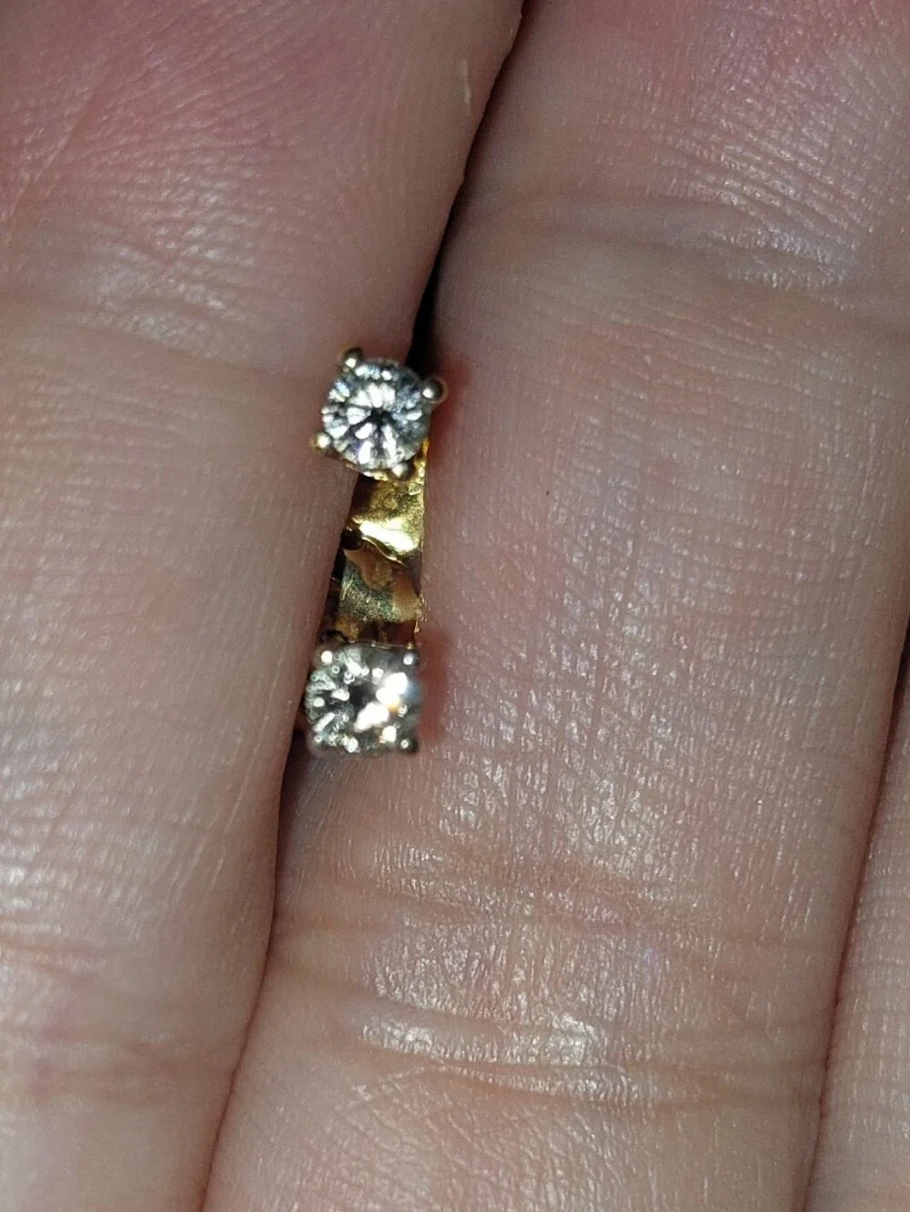 Simply Whispers 14k Gold 1/4 Carat Diamond Stud Earrings